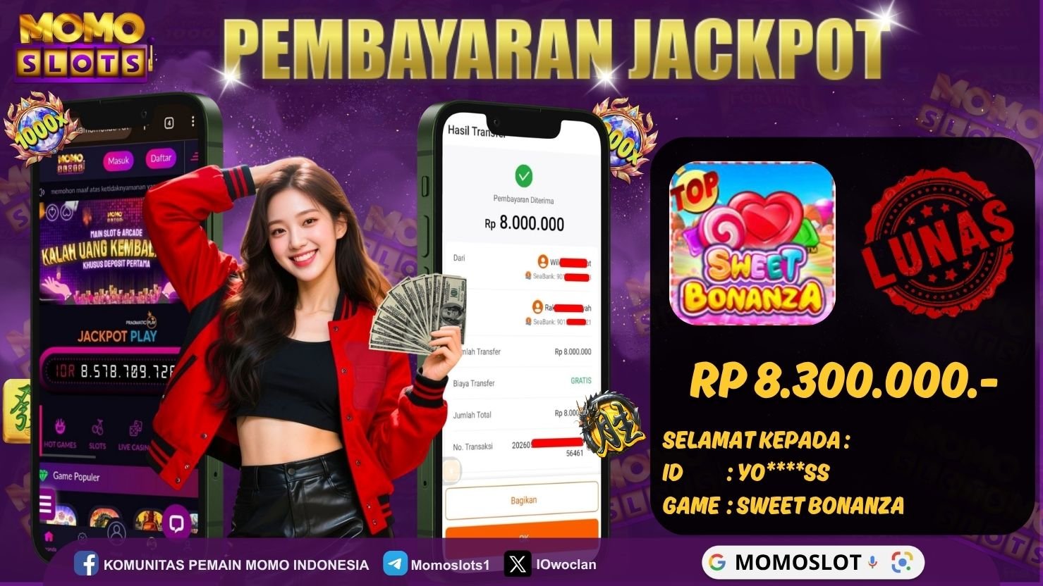 MOMOSLOTS JACKPOT SLOT SWEET BONANZA